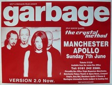 1998 Garbage UK Tour Poster