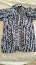 Hand Knitted Aran Cardigan For