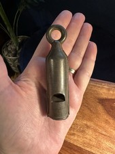 Vintage Metal Whistle With Pea