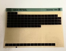 Suzuki GSXR 750 L Spare Parts List Mucrofiche (Dec 1989)