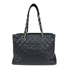 Chanel GST Tote Matelasse Bag Caviar Skin A50995 Black Women's CHANEL