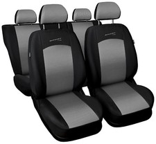 Car seat covers fit Fiat Seicento - full set silver / black sport style