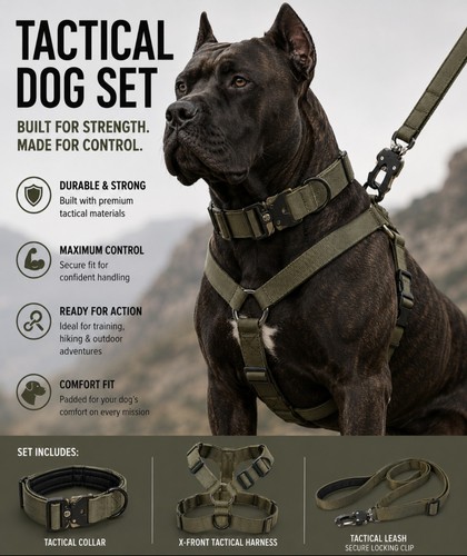Tactical dog collar harness - collar,