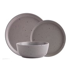 Grey Speckled Dinner Set 12