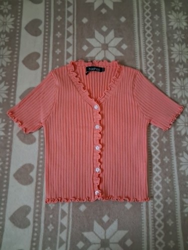 Boohoo pink ribbed - , short