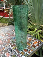 Large Mid Century Modern BLENKO CRACKLE GLASS VASE