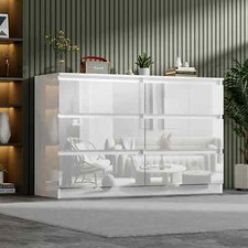 High Gloss Chest 6 Drawers
