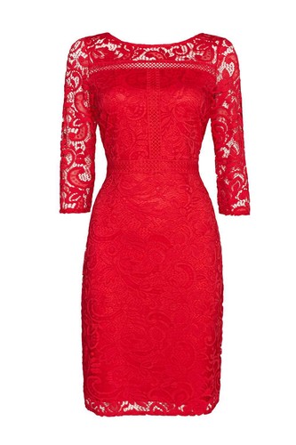 Wallis coral lace panel - lace,