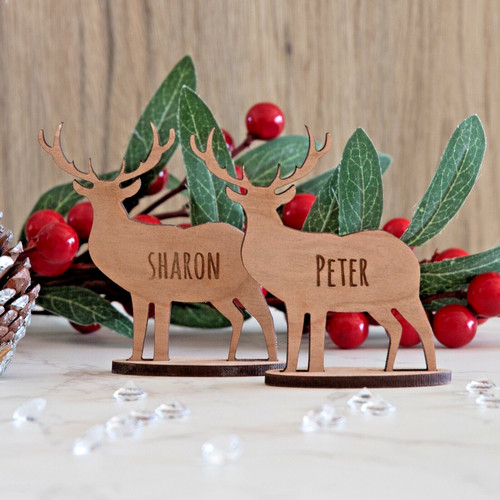 Personalised wooden reindeer - wooden,