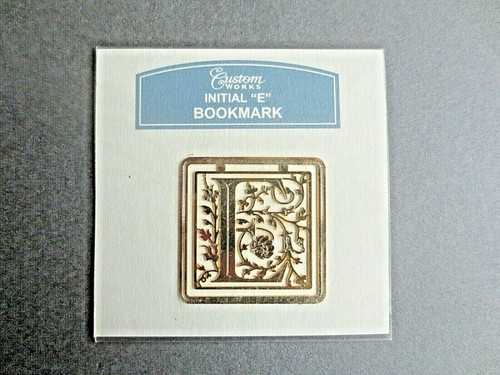 Bookmark letter gold plated - letter, e