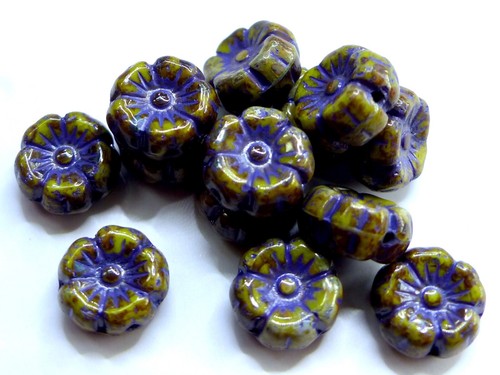 9mm czech pressed glass flat - czech,