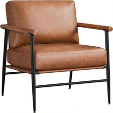 Faux Leather Tub Chair, Moder