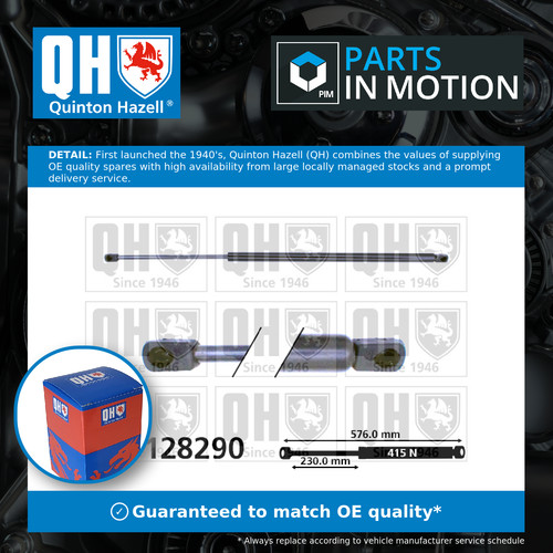 Boot gas strut fits - boot,