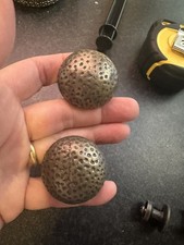 Set 2 pewter door drawer