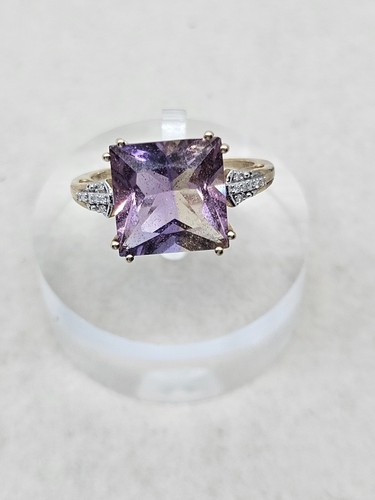 Gold ametrine diamond - 9k,