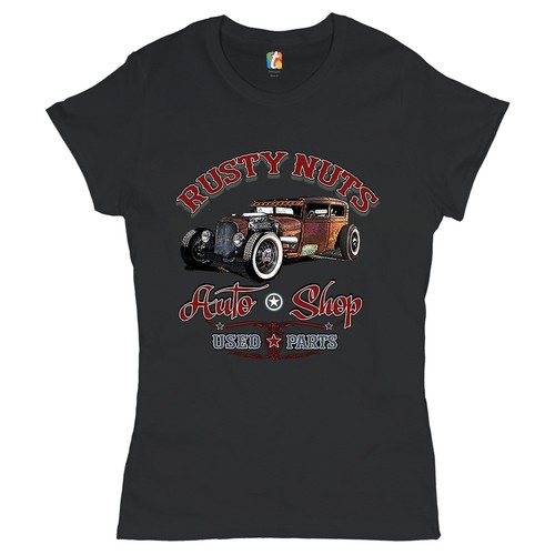 Rusty nuts auto shop shirt - rusty, t-shirt
