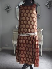 1920s Style dress size 8/10 Handmade in Organza Fabric vintage 1970s belt