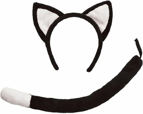 Black white cat - &, tail