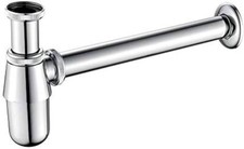 Chrome Round Exposed Bottle Trap / P Trap - Bathroom Sink