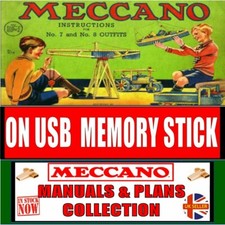 400+ Meccano Manuals supermodel Leaflets 1000+ Building Plans1906-89 USB STICK