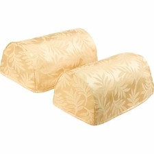 Armcaps Cream Pair Arm Cover Leaf Design Decorative Standard Round SECONDS