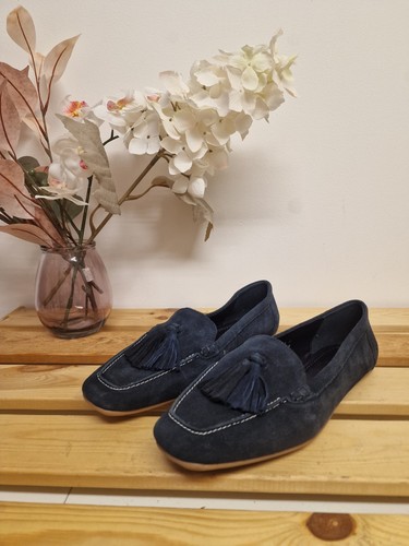 Womens navy blue - blue, suede
