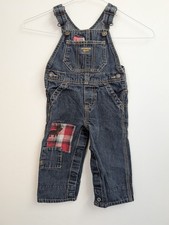 Oshkosh iconic Classic Vestbak Carpenter denim Dungarees Vintage Age 12 Months
