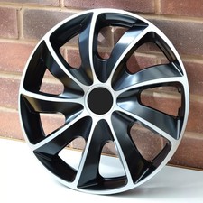 Set of 4x15" Wheel Trims / Hub Caps to fit Nissan Micra, Note    + Centre Badges