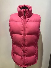 Toggi ladies pink quilted gilet down filled bodywarmer gilet size 14 (used)