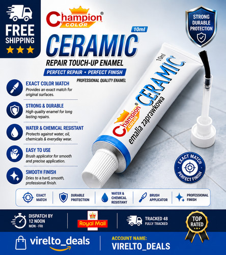 White enamel touch paint - enamel,