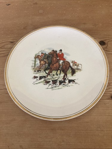 Hunting scene plate inch - scene,