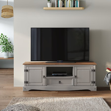 Corona TV Unit Grey Wax 2 Door