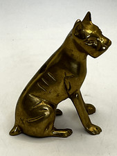Vintage Brass Boxer Dog