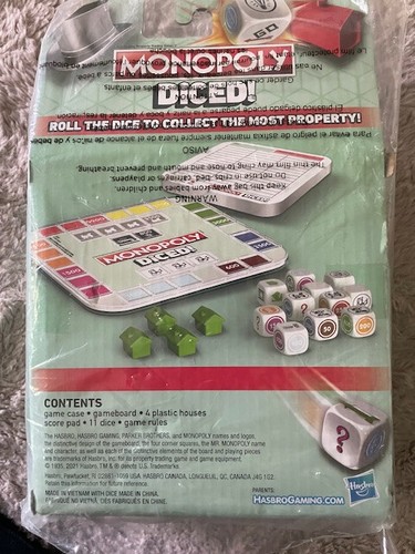 Monopoly diced game - diced, hasbro