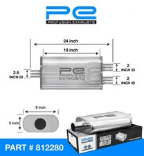 2.5" 63mm 5" x 8" Oval x 18"