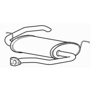 Rear exhaust silencer back box - rear,