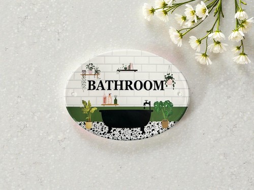 Bathroom door sign - bathroom,