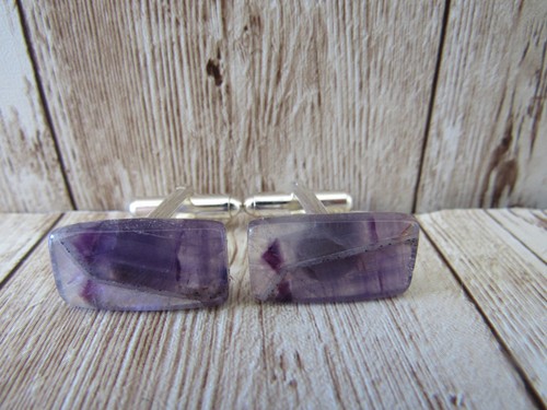 Amethyst lace cufflinks - amethyst,