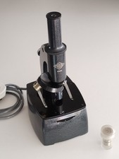 Prior 23159 Vintage Microscope And Wooden Case