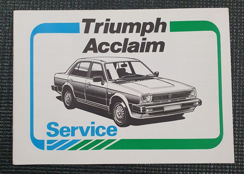 Triumph acclaim service book - triumph,
