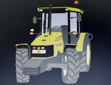 Large Hurlimann XT-909  Tractor Logo  embroidered on the back of Clothing .