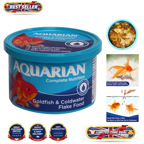 Natural goldfish food flakes - food,