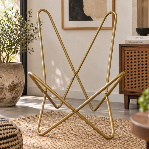 Gold butterfly chair - gold,