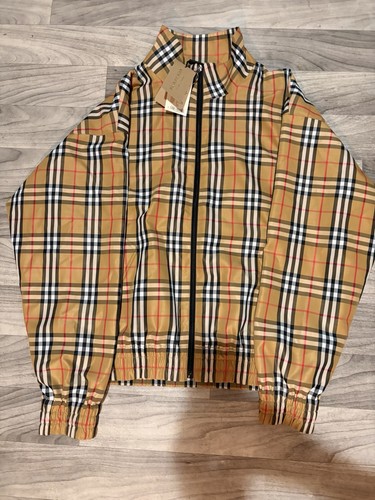 Burberry men check bomber - men's,