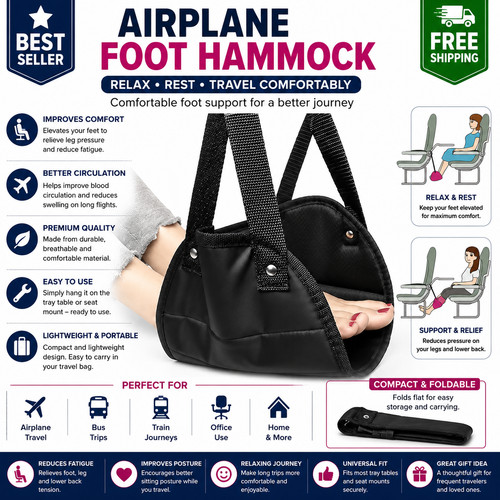 Airplane footrest adjustable - footrest,