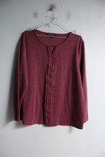 Bonmarche Womens Soft Knit Jumper - Maroon - Size 20 (e66)