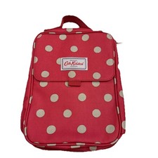 Cath kidston bag Baby Food bottle Easy Clean 100% Cotton PVC Coating Red Polka !
