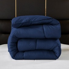 Plain Quilted Duvet Bedspread Comforter Set With Pillowcases Throw Double King