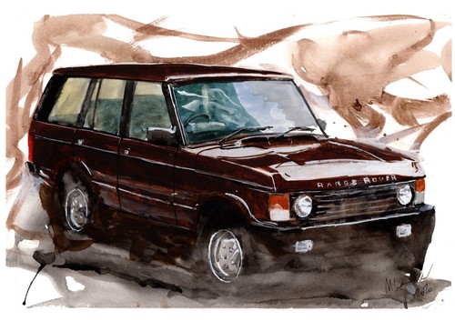 Painting range rover - painting, of