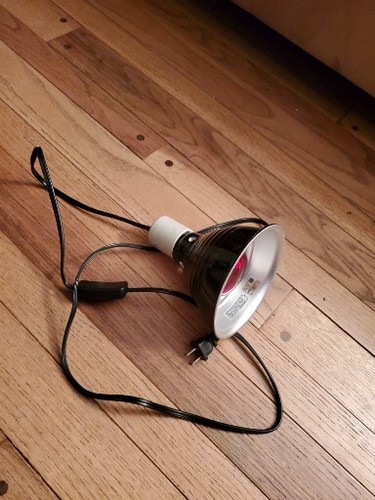 Heat lamp used black with - lamp., used.